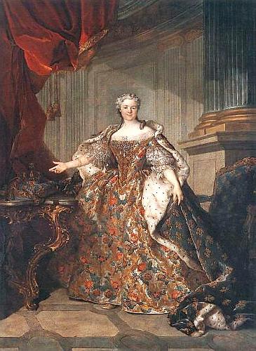 Louis Tocque Portrait of Marie Leszczynska Queen of France oil painting image
